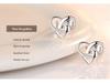 Higu E0046 S925 Silver Hollow Heart-Shaped Cartilage Stud Earrings
