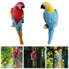 Vivid Parrot Figurine Realistic PVC Bird Statue Garden Decorative Ornament for Lawn Backyard Terrace