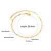 Gold Paperclip Chain Ankle Bracelet Jewelry For Beach Vacation And Summer Holiday