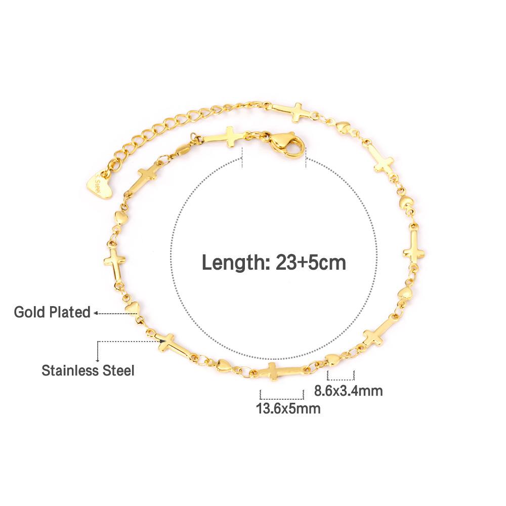 Gold Paperclip Chain Ankle Bracelet Jewelry For Beach Vacation And Summer Holiday