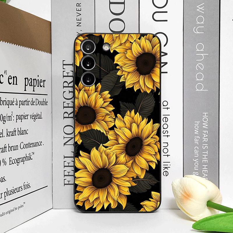 Etui na telefon z żywym wzorem słoneczników dla Huawei Mate 60 50 40 Pro Nova 13 12 10 SE 11 PRO P60 P50 P40 Pro Plus Miękkie etui