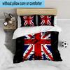 British Flag Artwork 3PCS Bedding set,Ideal for 1pc Duvet Cover And 2pcs Pillowcases Perfect for Fan gift,Ideal for Bedroom, Dormitory
