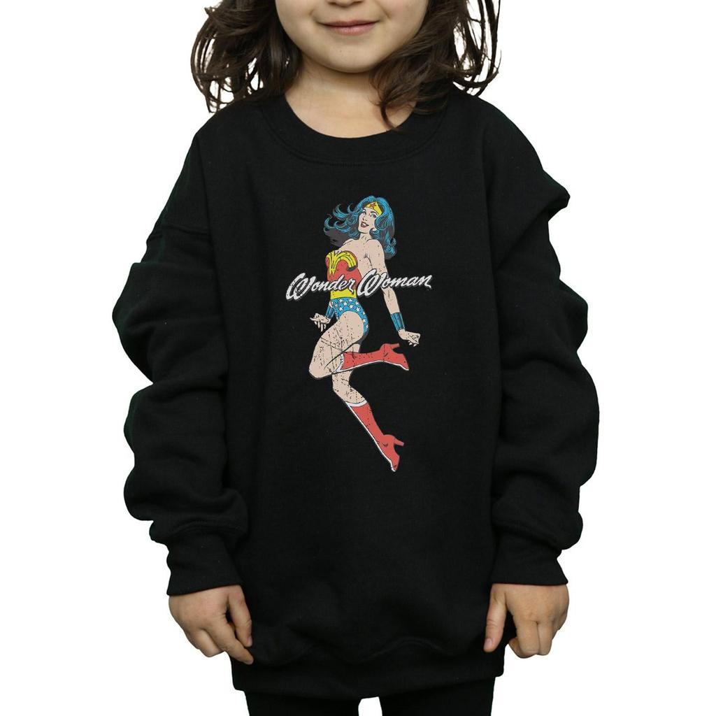 DC Comics Girls Wonder Woman Jump Sweatshirt