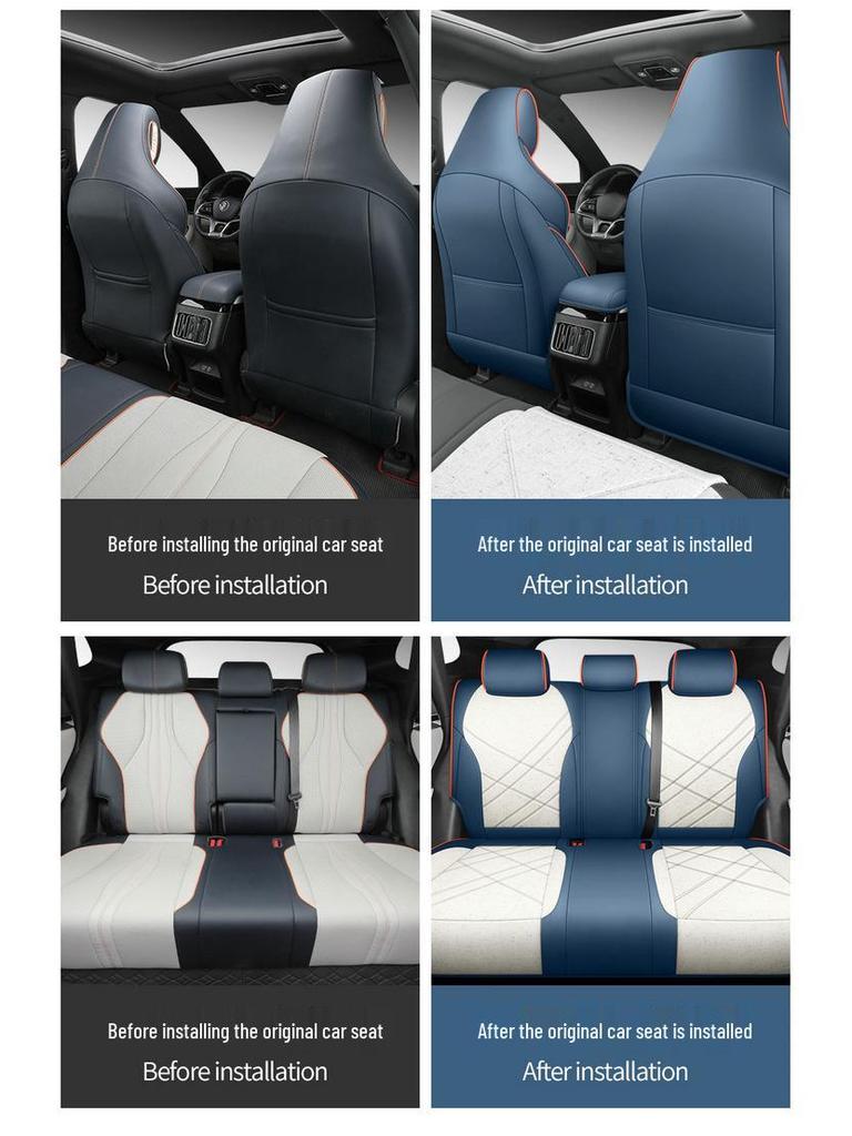 BYD Song Pro Leather & Linen Full Wrap Cartoon Seat Cover (Set of 5)