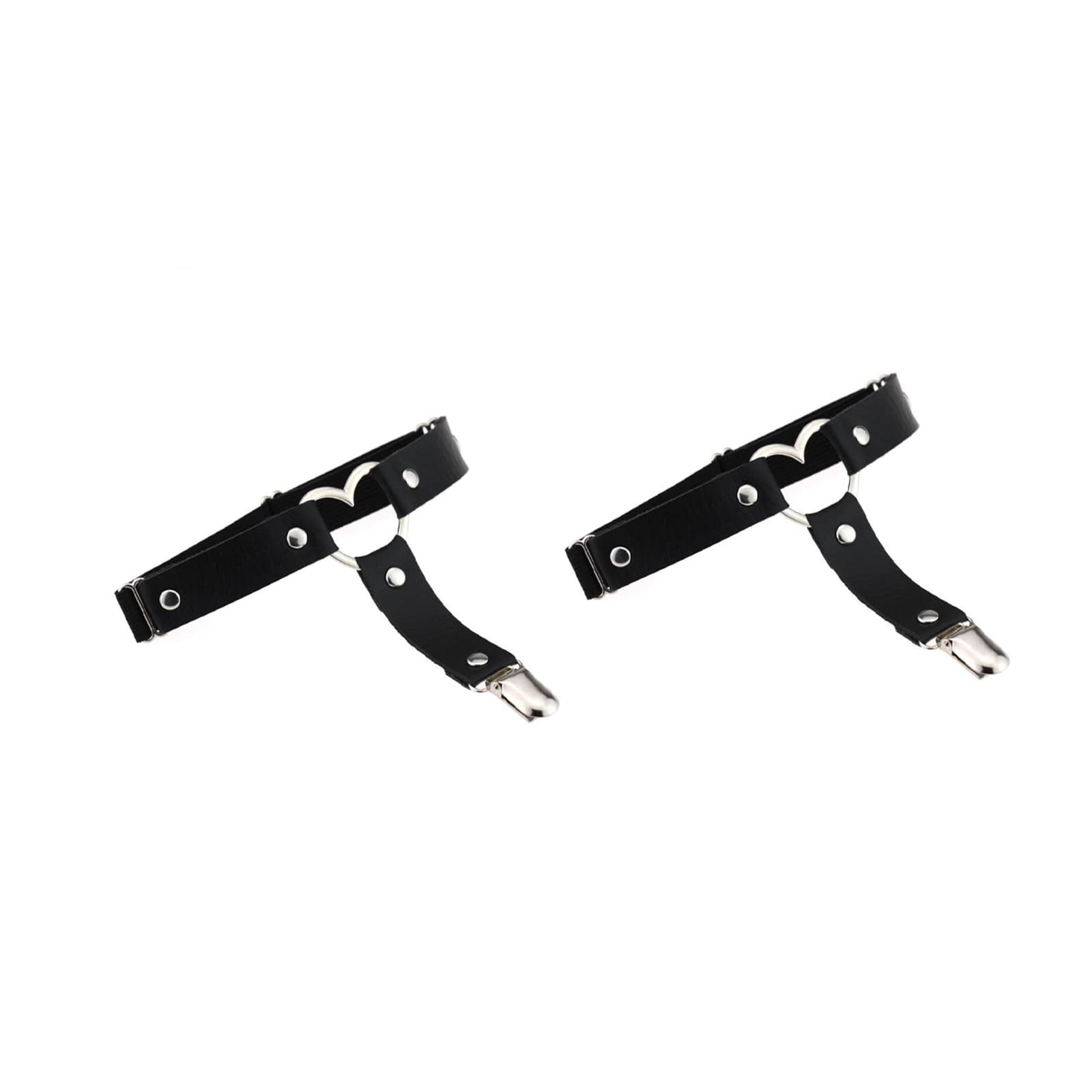 

LIKENNY Black Leg Leg Garter Sock 1 Pair Heart-Shaped Garters, Rings, Belt, Garter, Non-Slip, Adjustable, чорний