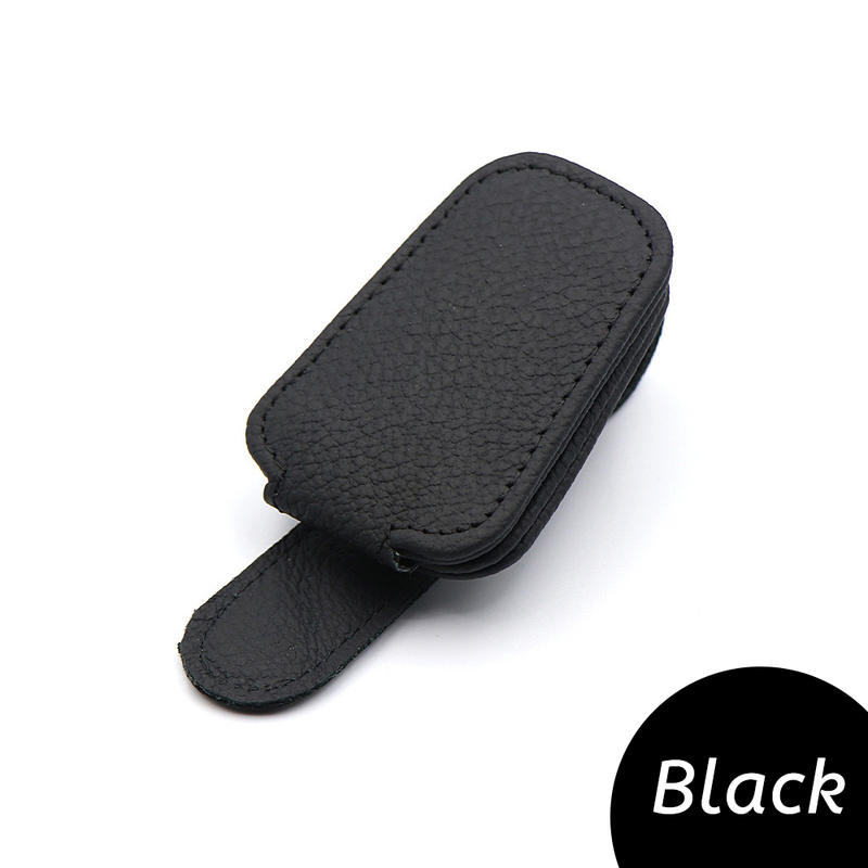 Suport Universal pentru Ochelari de Soare Auto, Clip Magnetic din Piele pentru Mașină, Suport pentru Carduri și Bilete, Accesorii de Decorare Cutie pentru Ochelari pentru Parasolar Auto