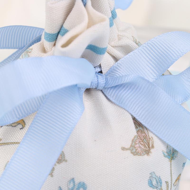 Retro Flower Handheld Candy Bags Wedding Gifts Packing Bags Portable Drawstring Candy Storage Bags