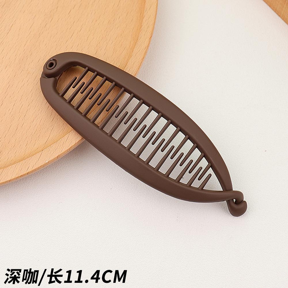 New Women's Fish Shaped Hairpin Ponytail Banana Clip Headband for Women Simple Solid Resin Twist Clamp Barrettes Headwear