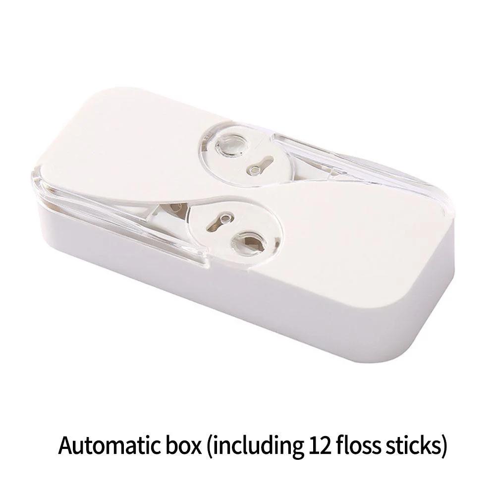 Kunststoff Automatischer Tragbarer Zahnseide Aufbewahrungsbox Zahnseide Reiniger Praktisch Bequem Reisen Camping Mundreinigung Zahnseide