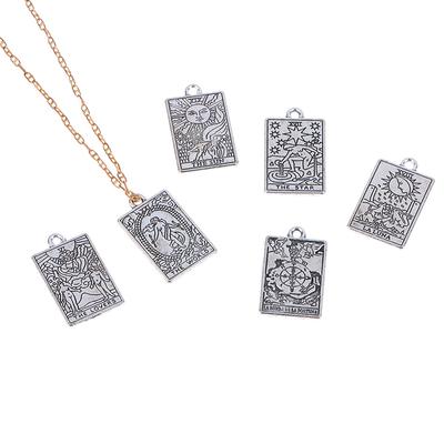 1 Stück Tarot-Anhänger DIY Hexe Divination Mond Sonne Charms Armband Halskette Schmuck Handwerk Herstellung