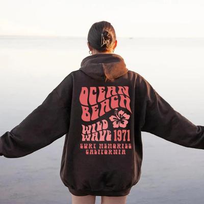 Ocean Beach Hoodie Aesthetic Hoodie Tumblr Sweatshirt CA Surf Tee Trendy Oversized Hoodie Coconut Hoodie Unisex Aesthetic Tops Unisex