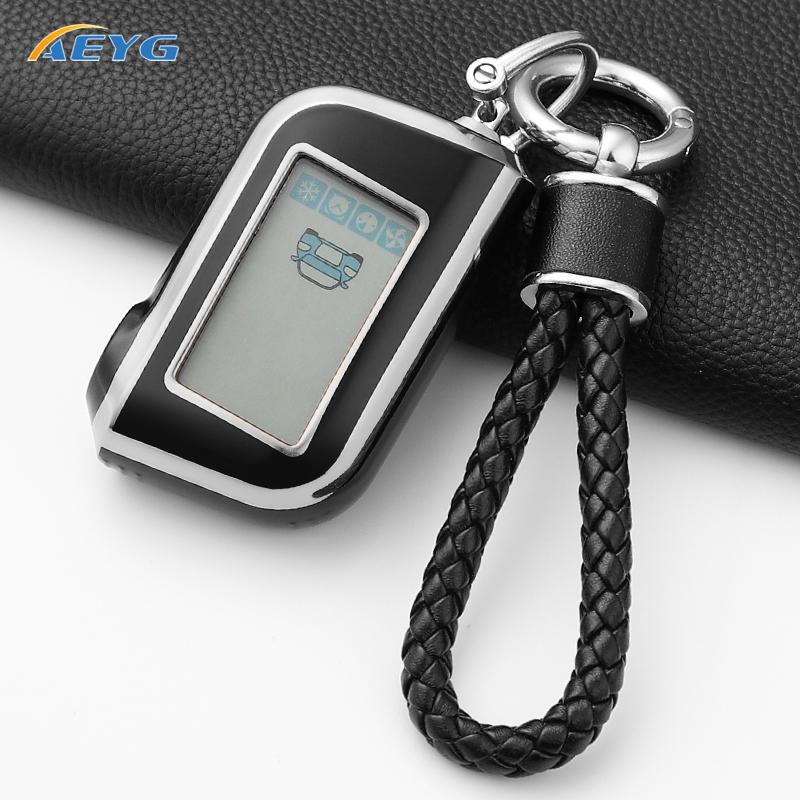 

For Starline A63 A93 Russian Verison Two Way Car Alarm Lcd Soft Tpu Auto Shell Fob Holder Accessories Protector Key Rope Keyless