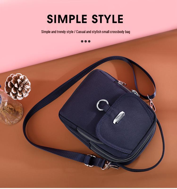 Sac bandoulière pour femme ChiBao en nylon léger - Polyvalent, Grande capacité, Sac décontracté à épaule unique pour téléphone