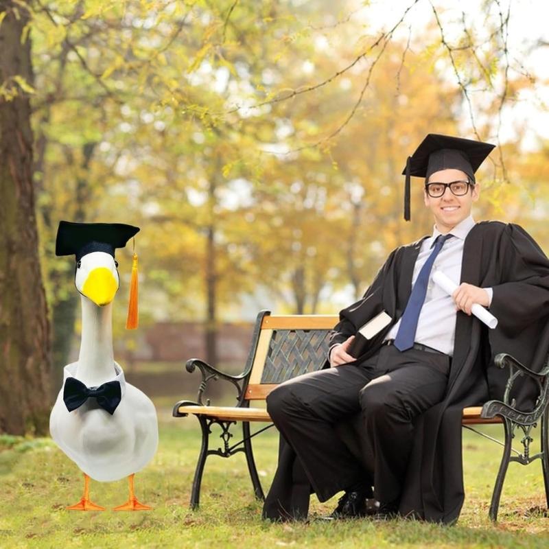 User Friendly Efficient Graduation Accessories Black Cap and Bowtie Set Sustainable Party Decorations Polyester Materials