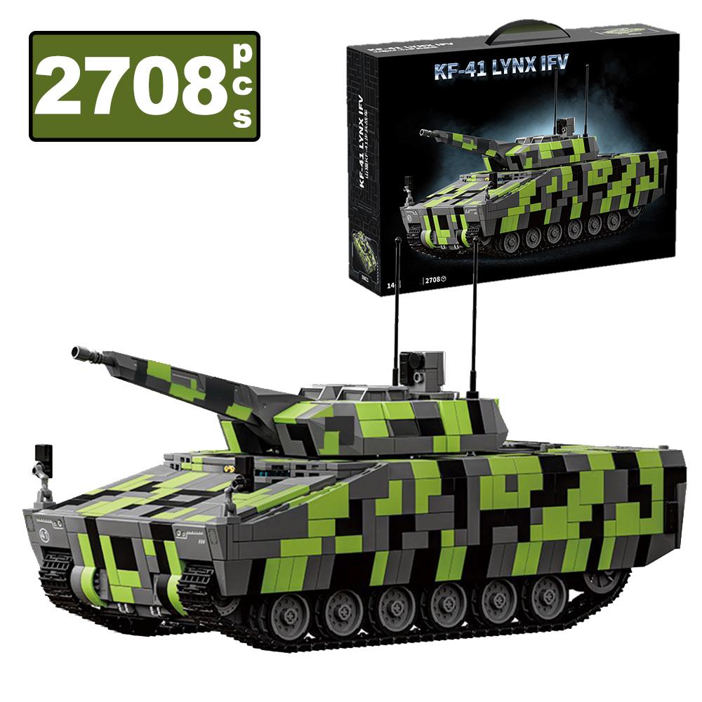 2708PCS MOC Military KF-41 LYNX IFV Vehicle Tank Model Building Blocks for Children Construction Bricks Educational Toy Gift