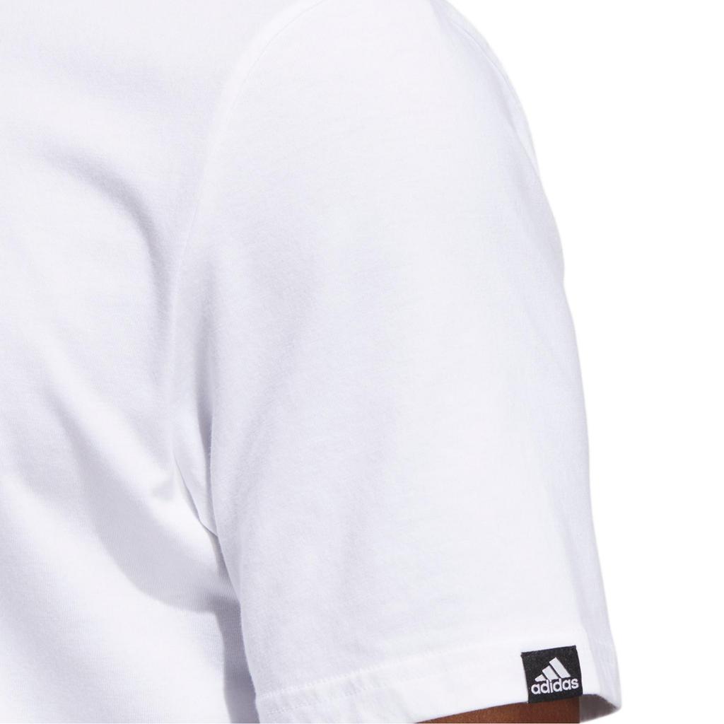 Adidas Cartoon Basketball Print Round Neck Short Sleeve T-Shirt Men Tops White HL0082