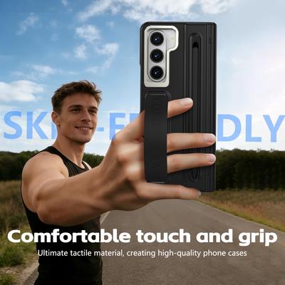 Stand Holder Covers Case for Samsung Galaxy Z Fold 7 6 5 4 3 5G Fold7 Fold6 Fold5 Fold4 Fold3 Full Coverage Stylus Pen Cases