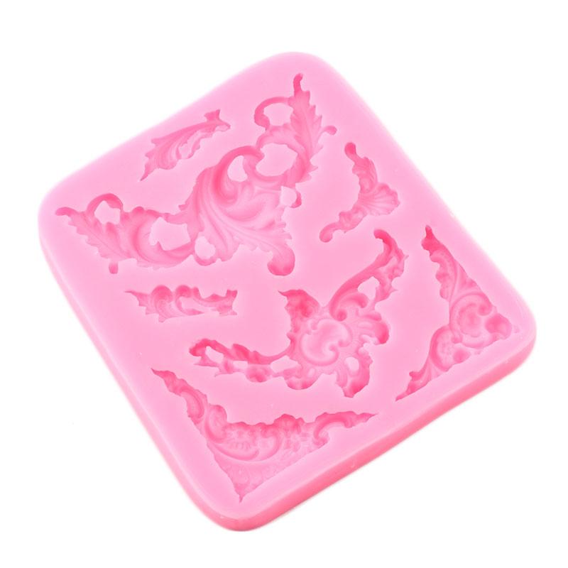 Baroque Scroll Relief Fondant Silicone Mold Cake Border Decorating Tools DIY Cupcake Chocolate Gumpaste Candy Resin Clay Moulds