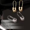 Banyan Tree S925 Silver Korean Paper Clip Diamond Earrings - Trendy Personalized Jewelry for Women