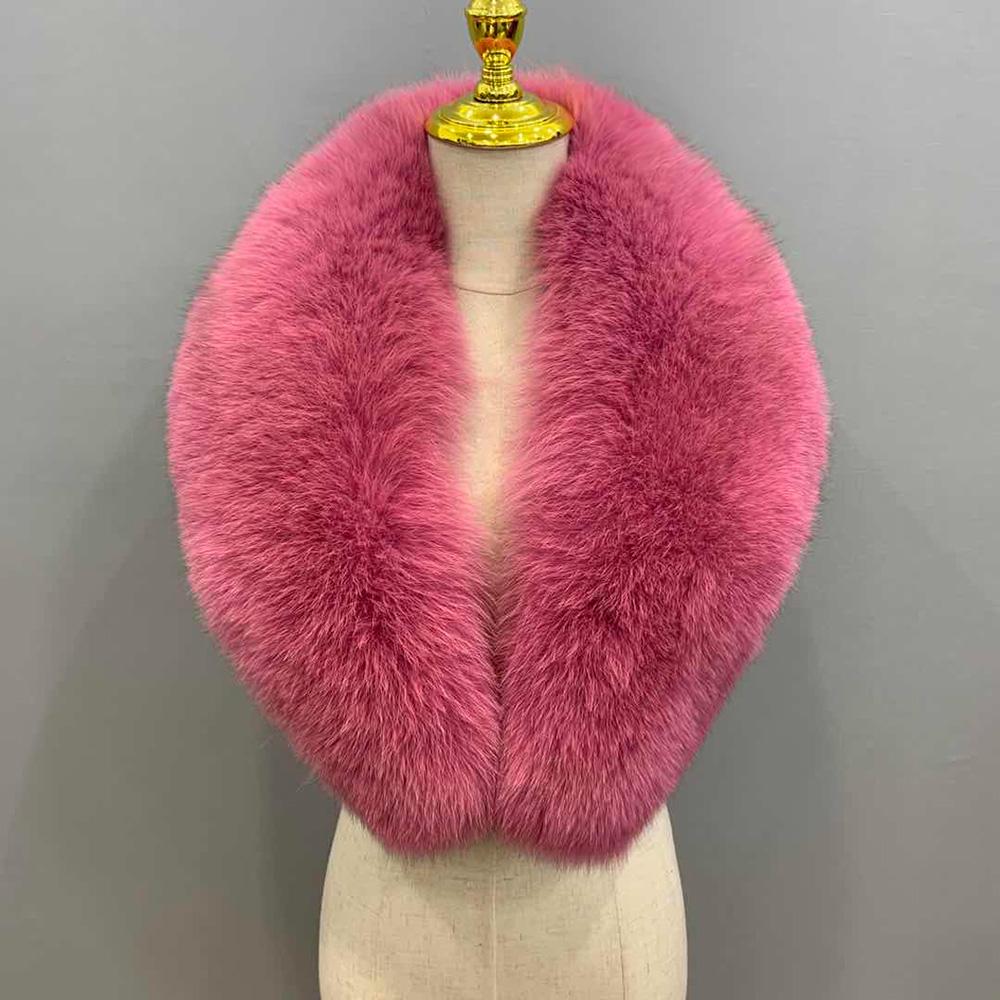 Custom Drop Shipping Fur Scarf Winter Warm Shawl Real Fox Raccoon Fur Collars