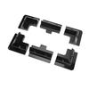 6 Pcs ABS Plastic Corner Bracket Solar Panel Roof Drill Free Mount for RV Boats Motorhomes Buses Black