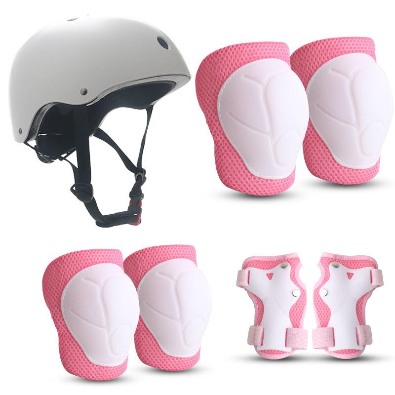 Kinder Rollschuh Schutzausrüstung Set Balance Bike Skateboard Palm Skateboard Knie Pad Ellenbogen Pad Fahrrad Sieben-stück Schutzhelm