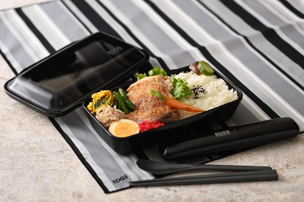 25 EDGE Dome Einetagiger Lunchbehälter 750ml Schwarz