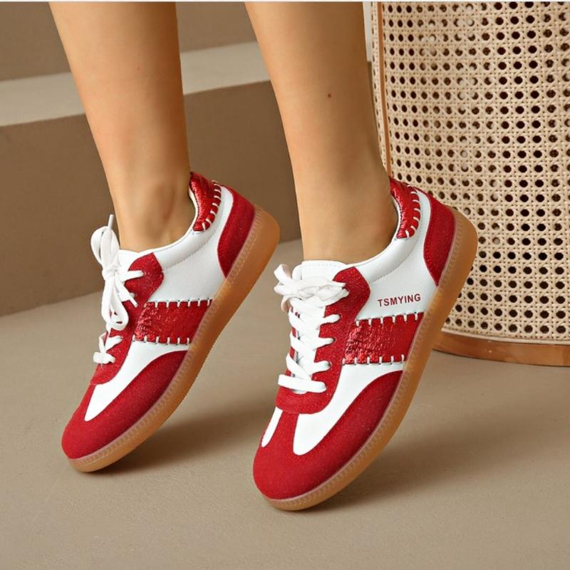 Fashion Women's Thick-Soled Casual Sports Vintage Shoes Autumn 2025 New Arrival Shoes Versatile Little White Shoes With Lace-Up