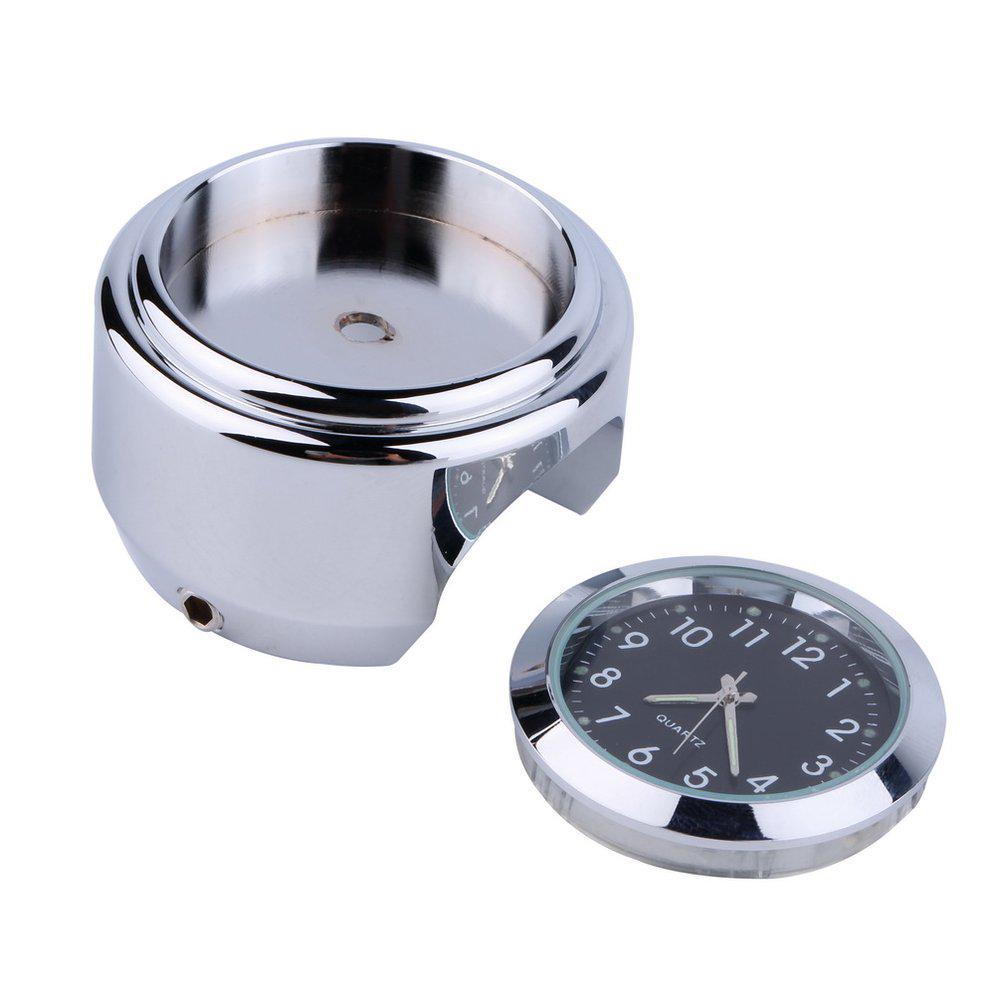 Waterproof Motorcycle Motorbike Handlebar Mount Round Dial Clock Accessory