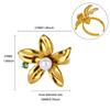 New Luxury Color Treasure Butterfly Ring Women's Titanium Steel Zircon Ring Niche High-end Light Luxury Cold Wind Index Finger Ring