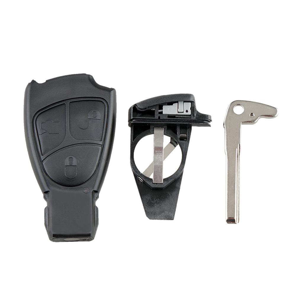 2/3/4 Buttons Car Key Fob Case Shell Replacement Insert Key Remote Cover with Balde Holder Fit for Mercedes/Benz M B E CL SLGood product