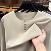 Spring And Autumn Men'S Long Sleeve T-Shirt V-Neck Fashion Business Casual Pullover Sweater Trend Bottom Shirt Men'S