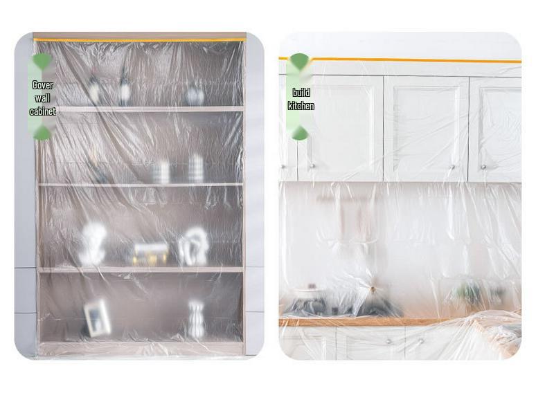 Spring Cleaning Dustproof Disposable Furniture Cover - Protective Plastic Film Cloth