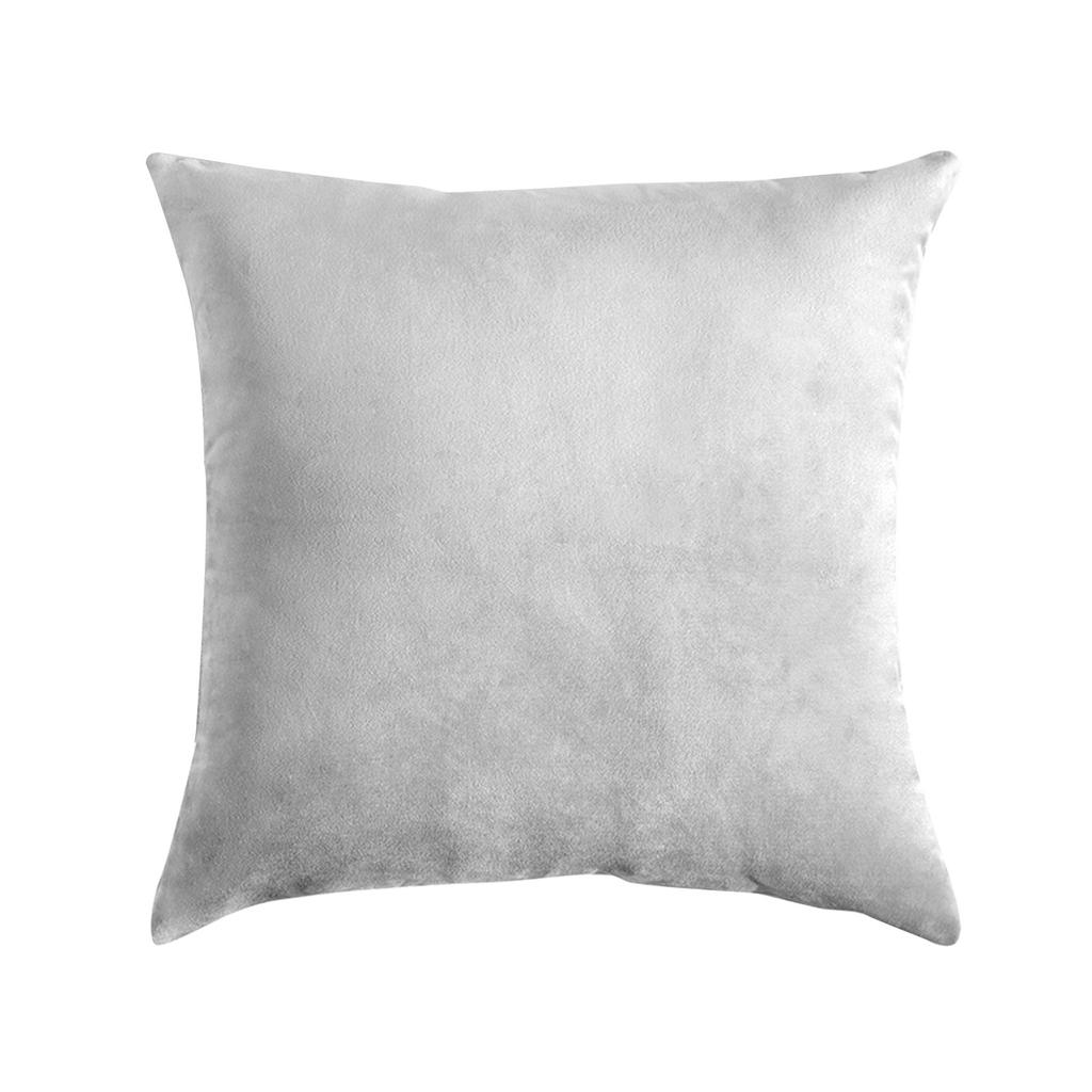 Decorative Pillowcase, Light Gray, Velvet