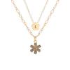 Diamond collarbone chain wholesale European and American jewelry simple versatile alloy flower necklace women's pendant sweater chain