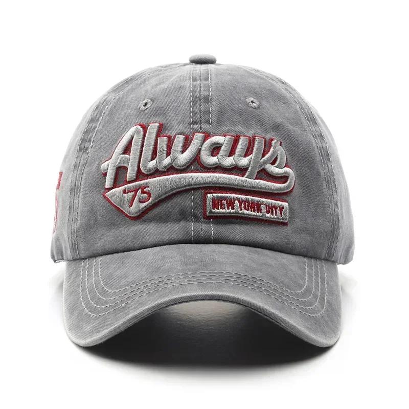 1/6Pcs/Set Embroidered Baseball Cap For Women Men New Spring Summer Sunhat Retro Washable Sport Snapback Cap Hip Hop Fishing Hat