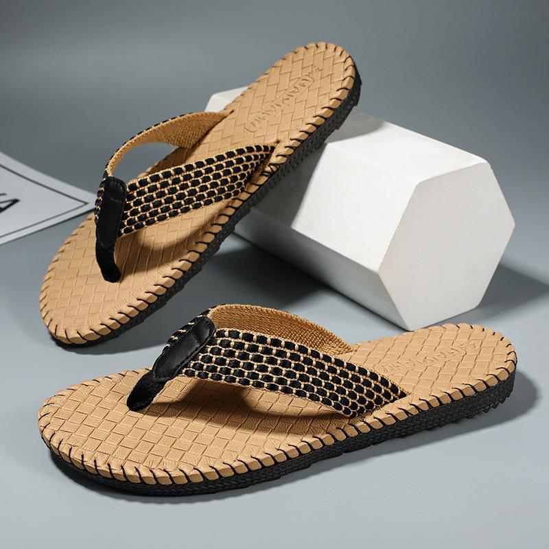 

Flip-flops men s 2025 summer new lightweight cloth bag combination slippers home outdoor beach slippers 45 хаки