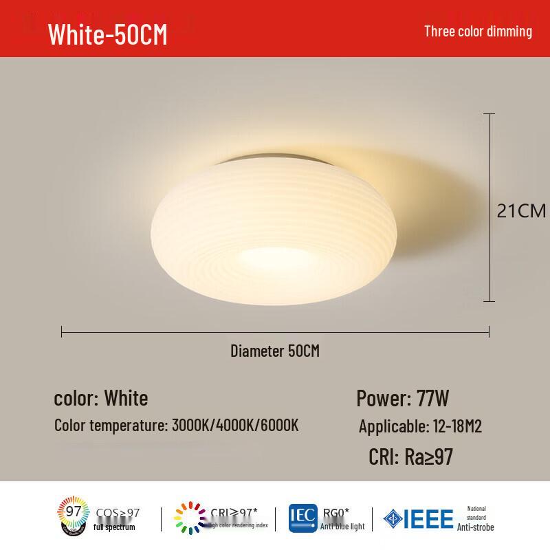 Pailide Apple-Stripe Eye-Care Full-Spectrum LED Ceiling Light