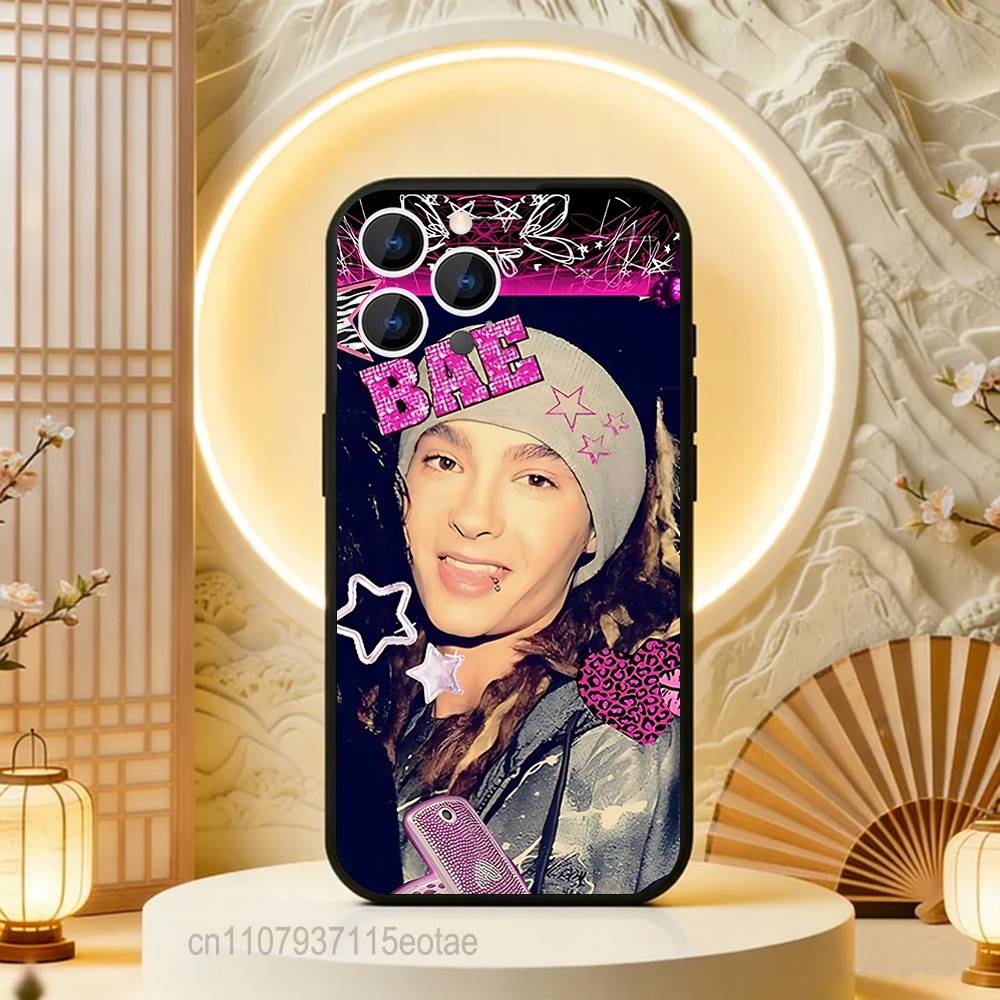 Singer Tom Bill K-Kaulitz Phone Case Silicone Soft For IPhone 16,17,15,11,13,12,14,Mini,Pro,Max,Plus,Air,E Black
