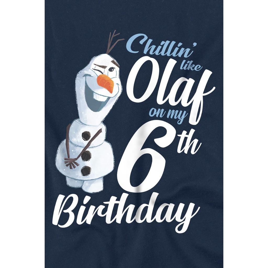 Frozen Childrens/Kids Chillin Like Olaf 6th Birthday T-Shirt