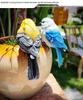 Hummingbird and Tit Bird Resin Garden Ornament for Outdoor Decoration