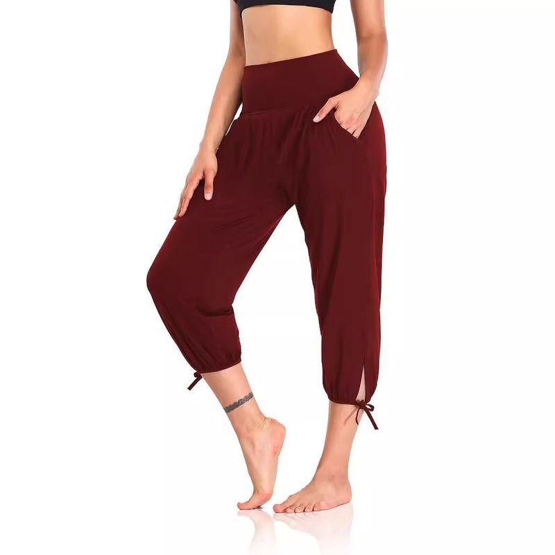Fashion Personality Punk Elegant Women's Yoga Pants Loose Comfort and Casual Cropped Pants Knitting Jogger Pants