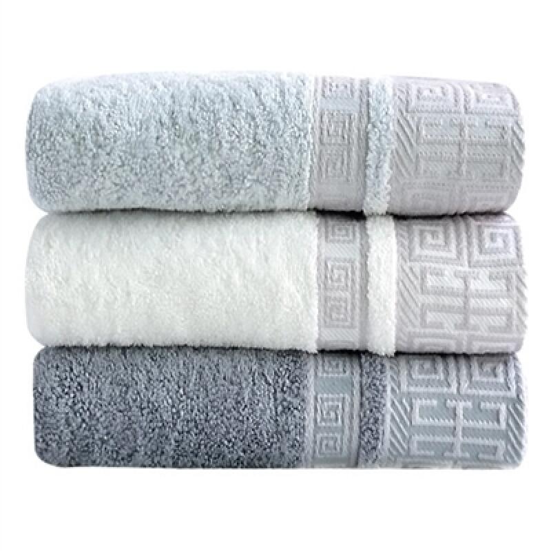[Songwol Towel] Premium Grid Towel (40*80cm/175g/High-quality Bamboo Yarn/GSM547) light gray