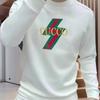 Men's Trendy Light Luxury Letter Print Round Neck Hoodie - Youthful & Cool