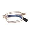 Metal Anti Blue Light Reading Glasses Foldable for Men Women Eye Protection Near Far Double Light Eyewear