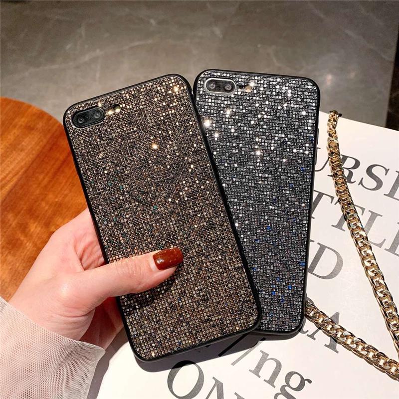 Bling Rhinestone Koruyucu Telefon Kılıfı iPhone Samsung Huawei Honor Xiaomi Redmi Lüks Yumuşak Silikon Kapak
