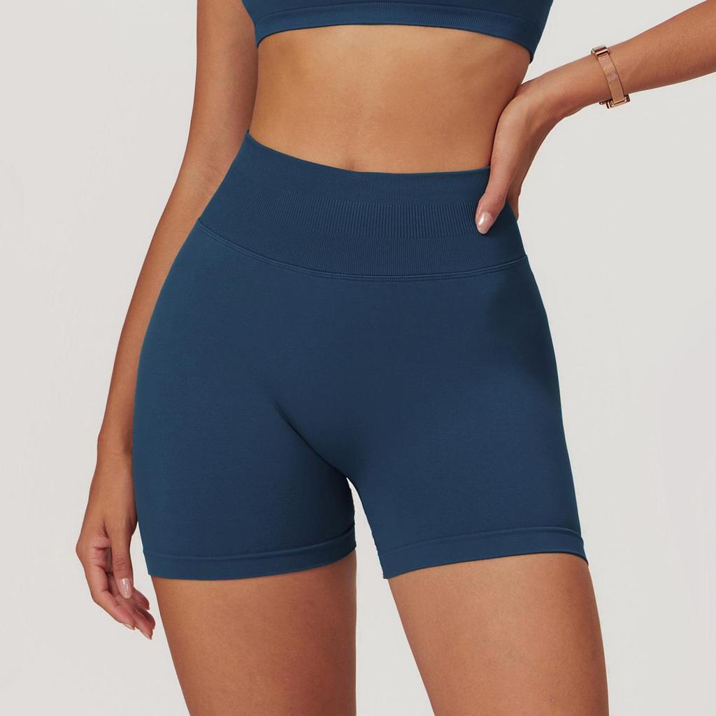 ZeChuang Women's Seamless High Waist Yoga Shorts - Butt-Lifting, Quick-Drying Summer Fitness Pants