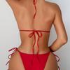 Swimsuit female sexy split two-piece set European and American straps love hollow bikini hot-selling vacation swimsuit women