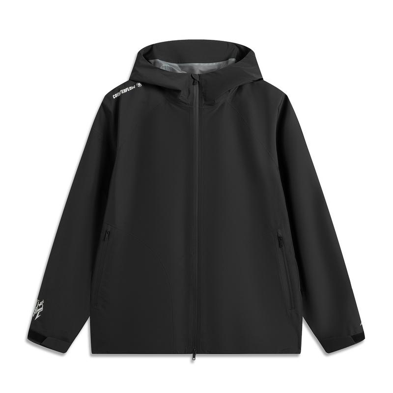Li Ning Outdoor CF Tracing Ветрозащитная, дышащая, износостойкая, водонепроницаемая ветровка Унисекс Черная AEMV005-3 L