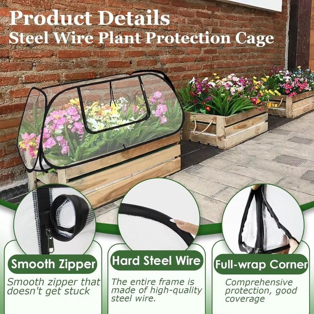 Housse de protection isolante pour plantes Filet pop-up pour plantes Cage protectrice transparente en PVC Lit de légumes